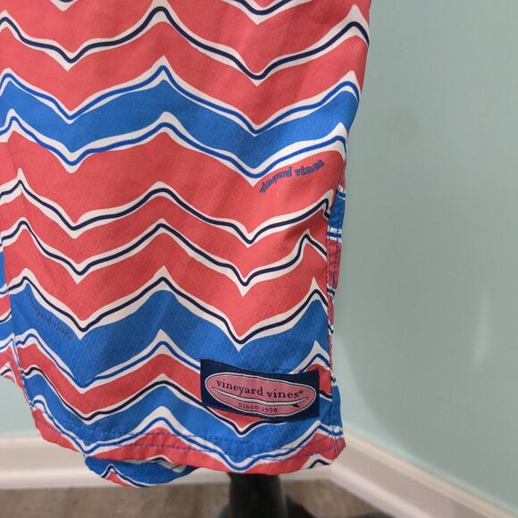 VINYARD VINES Whale Tail Beach Swim Trunks Board Shorts Cargo Mens sz 35 - Picture 5 of 6